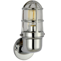 Venkovní fasádní nástěnné svítidlo průmyslové E27 chrom LOFT LUND GOLDLUX (Polux)