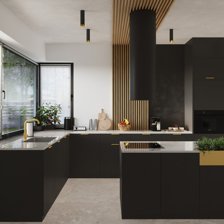 Stropní svítidlo Tuba Spot GU10 Black Gold Nero Bittersweet Shimmer SL pro povrchovou montáž.1410 Sollux