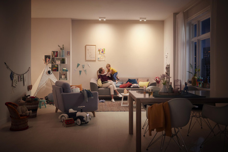 LED stropní svítidlo 2x 4,5W 2700K stmívatelné CLOCKWORK Moving White PHILIPS