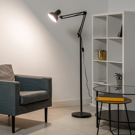 BelsaLumiled LED E27 černá stolní stojací lampa s nastavitelnou výškou