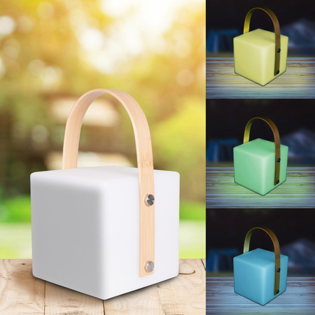 LED přenosná kempingová lampa 0,5W 3000K RGBW bílá IP44 Mallorca Sanico Goldlux