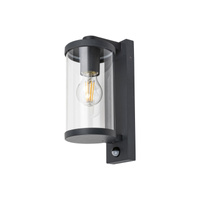 Zahradní lampa LED nástěnná lampa SILISTRA E27 IP44 Skleněný senzor stínění Antracit RABALUX