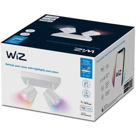 Stropní svítidlo LED SPOT 4x 5W WHITE + RGB SMART WiFi WiZ