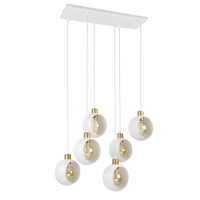 CYKLOP Závěsné stropní svítidlo Lustr Bílá patina Moderní 6xE27 2746 TK Lighting