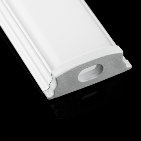 Povrchový Hliníkový Profil pro LED KM34, Stříbrný 1m + Mléčná Krytka + Záslepky LUMILED
