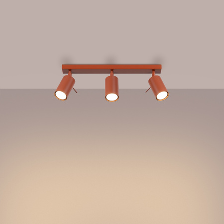 Tuba Spot Reflector Stropní svítidlo 3x GU10 Ochre Red Ring Bittersweet Shimmer SL.1508 Sollux