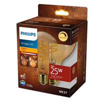 Globe E27 G93 LED žárovka 4W = 25W 250lm 1800K Teplá bílá vlákno jantarové PHILIPS Stmívatelné