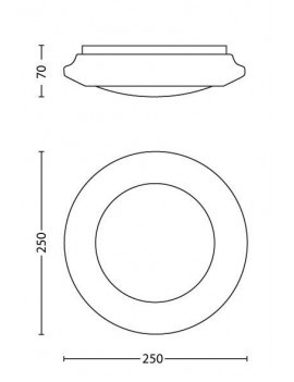 LED stropní svítidlo CINNABAR 6W 4000K 25cm PHILIPS