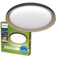 Stropní svítidlo LED Plafond 10W 1850lm 2700K SceneSwitch Black Pebblo Ultra Efficient Philips