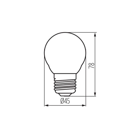 LED žárovka E27 Edison G45 3,8W = 60W 806lm 4000K Neutral Clear XLEDEX Filament Kanlux