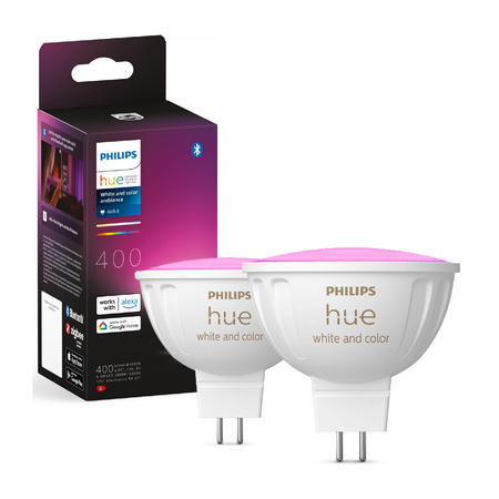 2PAK LED MR16 6,3W CCT RGB PHILIPS HUE White & COLOR Ambiance Bluetooth Zigbee žárovka