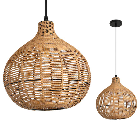 Bambusová dekorativní závěsná lampa E27 Silvon Kobi