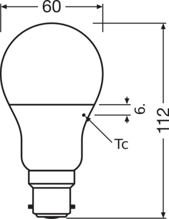 3x LED žárovka B22d A60 8.5W = 60W 806lm 2700K Teplá bílá 360° OSRAM