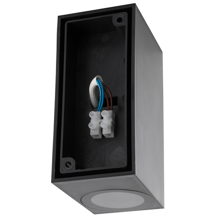 Zahradní nástěnná lampa 2x GU10, čtvercové Černá ALLIUM LUMILED