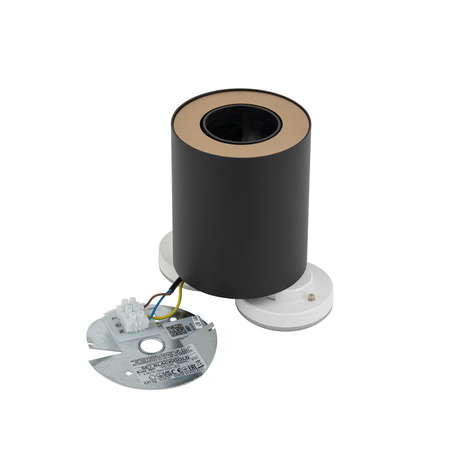 Stropní svítidlo SET 8901 Nowodvorski černá a zlatá GU10 bodová trubice přisazená k povrchu moderní