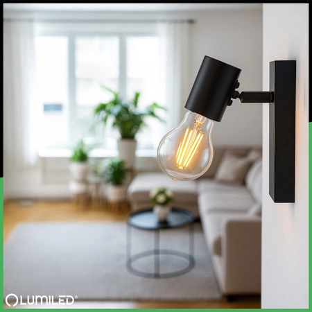 Nástěnné svítidlo LED Spot E27 GLASA Black Lumiled