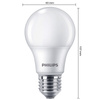 3x LED žárovka E27 A60 4,9W = 40W 470lm 2700K Warm 180° Essential Philips