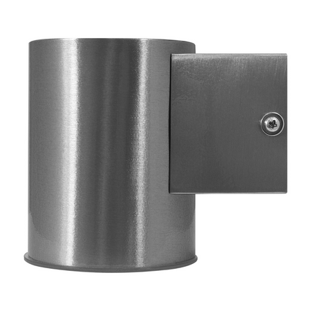 Nástěnná LED venkovní fasádní lampa 6,5W 450lm 4000K Neutrální 140° Stříbrná IP44 Nivero Sanico Goldlux