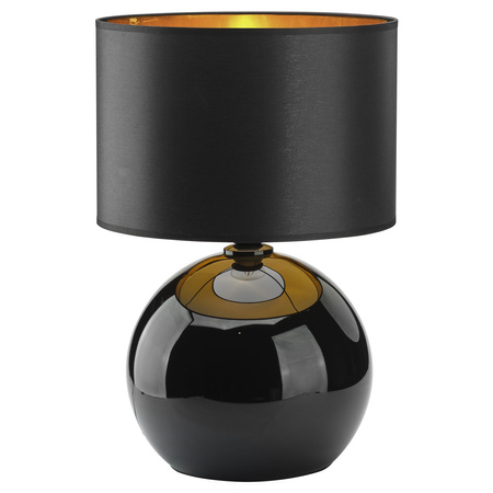 Stolní noční lampa PALLA BLACK/GOLD Stínidlo černá/zlatá Moderní E27 5081 TK Lighting