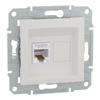 Počítačová zásuvka RJ45 kategorie 5e UTP bez rámu Bílá SCHNEIDER ASFORA
