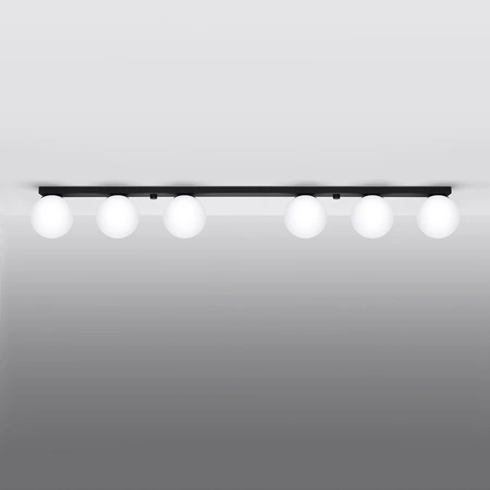 YOLI 6 6xG9 Černé moderní stropní svítidlo SOLLUX