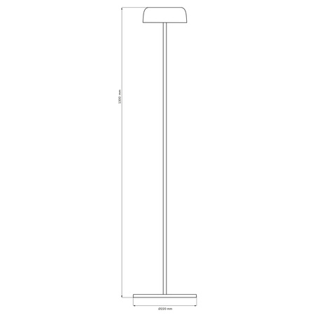 Dekorativní stojací lampa LED 2W 270lm 2700K teplá černá IP44 stmívatelná Trypolis Sanico Goldlux