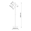 Stojací lampa 3x GU10 PARIS černá Sanico Goldlux