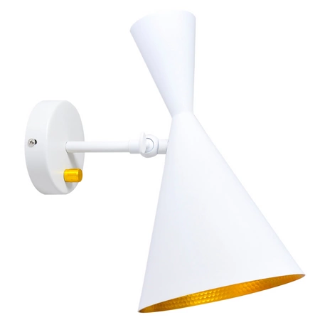 Reflektor nástěnné lampy pro LED E27 MODERN W306-C bílá a zlatá - GOLDLUX (Polux)