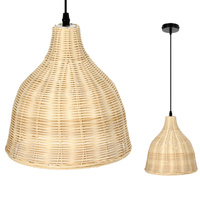 Bambusová dekorativní závěsná lampa E27 Rennes Kobi