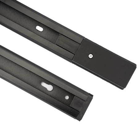 Černá jednofázová hliníková přípojnice pro reflektory 200cm LUMILED