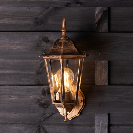 Zahradní nástěnná lampa lucerna E27, Patina BELLIS LUMILED