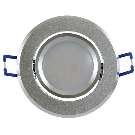 SUN OLAL vestavné stropní svítidlo. stříbrný pískovaný hliník GOLDLUX (Polux) + LED GU10 3.5W