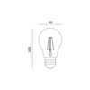 LED žárovka E27 A60 11,5W 1521lm 3000K teplá bílá 360° Filament KOBI FGS