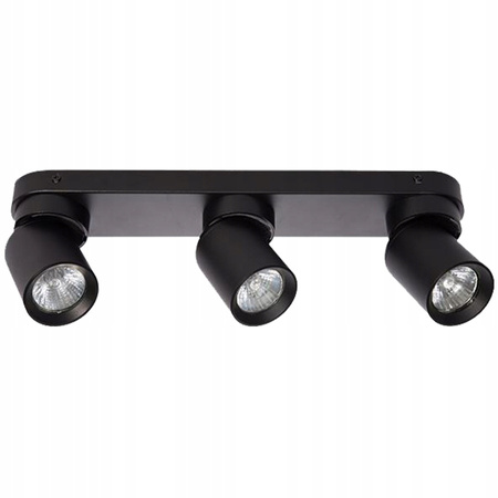 TIMO Stropní nástěnná lampa Nástěnná lampa Reflektor Pohyblivé halogenové svítidlo 3xGU10 Black LVT