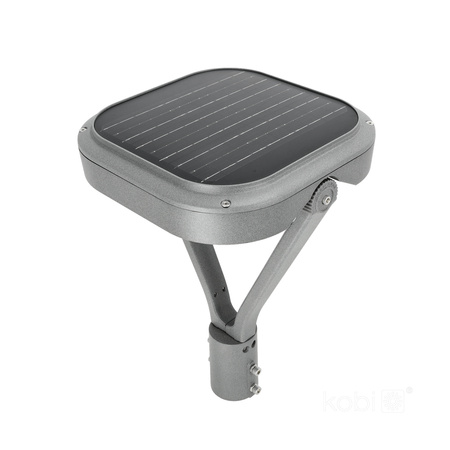 Pouliční lampa LED, svítidlo pro parkování 14W 2000lm 4000K neutrální bílá se senzorem pohybu a soumraku IP65 IK06 šedé Fusion Kobi