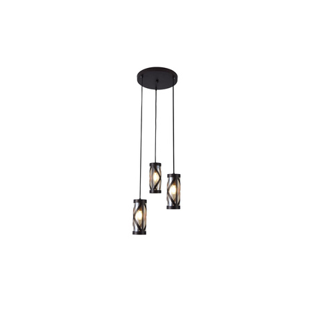 Stropní závěsné svítidlo 3 x E14 Brown Industrial Oberon Rabalux