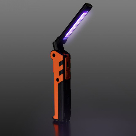 Dobíjecí ruční svítilna LED 5W 400lm 5 režimů UV stmívání Videx