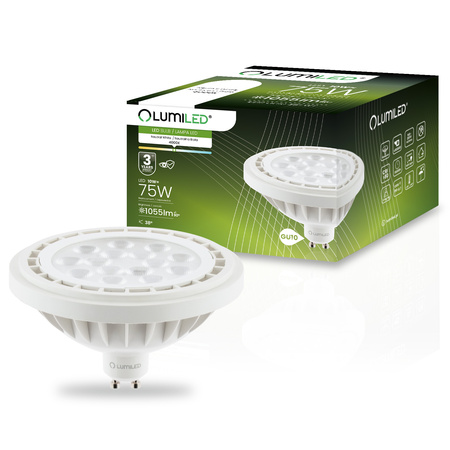 LED žárovka ES111 GU10 10W = 75W 1055lm 4000K Neutrální 38° LUMILED