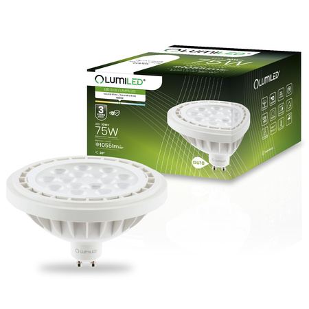 LED žárovka ES111 GU10 10W = 75W 1055lm 4000K neutrální bílá 38° LUMILED