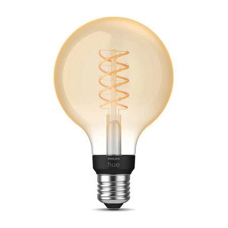 LED žárovka Globe E27 G95 7,2W 2100K teplá bílá Filament PHILIPS HUE White Bluetooth Zigbee