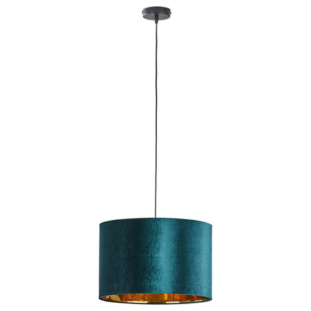 TERCINO GREEN Závěsné stropní svítidlo Velour Black and Green E27 Elegant 6169 TK Lighting