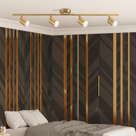 Nástěnná a stropní bodová svítidla 4x GU10 Gold GOLDI Sanico Goldlux