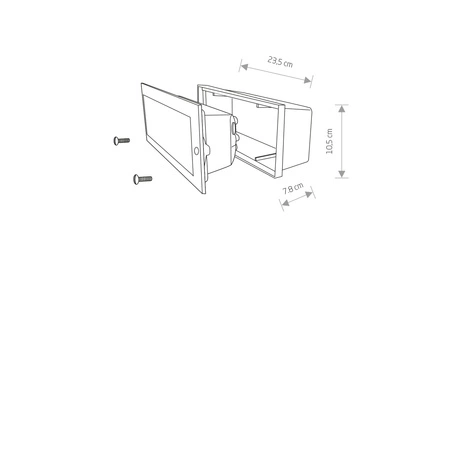 Fasáda venkovního zahradního svítidla INA 4907 E27 IP65 zapuštěný grafit Nowodvorski