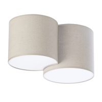 MONA NATURE Plafondové stropní svítidlo bílo-hnědé moderní 2xE27 6590 TK Lighting