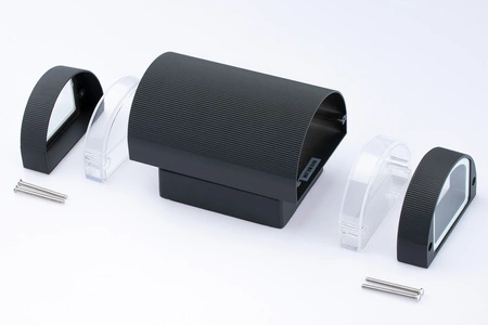 Fasádní nástěnné svítidlo dvojité HANA Round LED 2x GU10 Hliník černá IP54