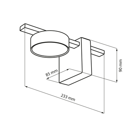 Nástěnná lampa Venkovní fasádní lampa GX53 Black JOY Sanico Goldlux