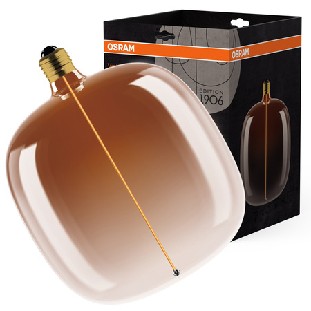 Dekorativní LED žárovka E27 4,8W = 20W 200lm 1800K teplá bílá 320° Amber Filament Dimmable Vintage 1906 Osram