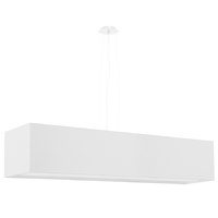 SANTA LED závěsné stropní svítidlo 5xE27 obdélníkový lustr 120 cm bílý SOLLUX