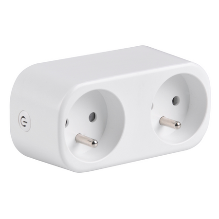 Chytrá Wifi zásuvka SMART Tuya Double Socket s 16A vypínačem