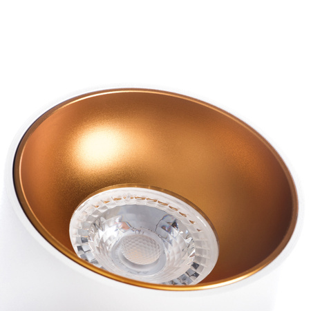 Stropní svítidlo Spot Tuba LED Halogen GU10 Round White Gold Riti Kanlux